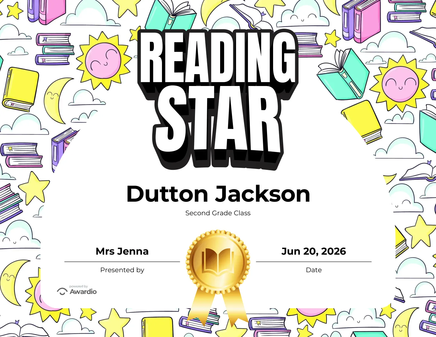 Academic certificate for the classroom