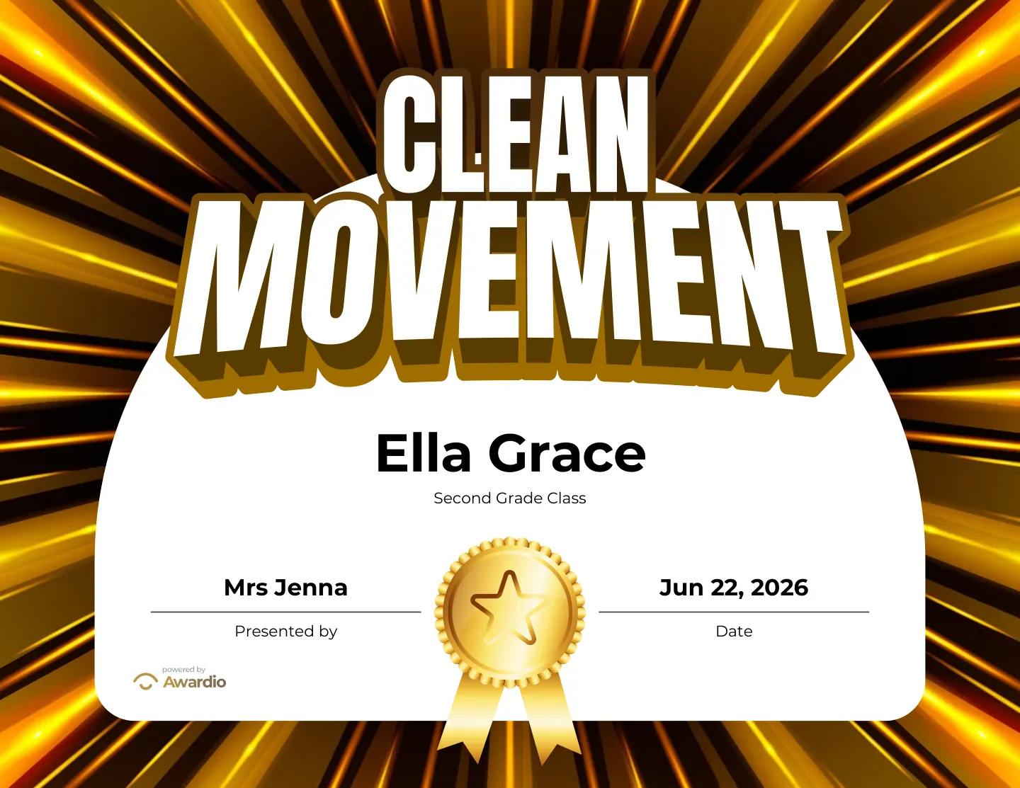 Martial Arts recognition award template