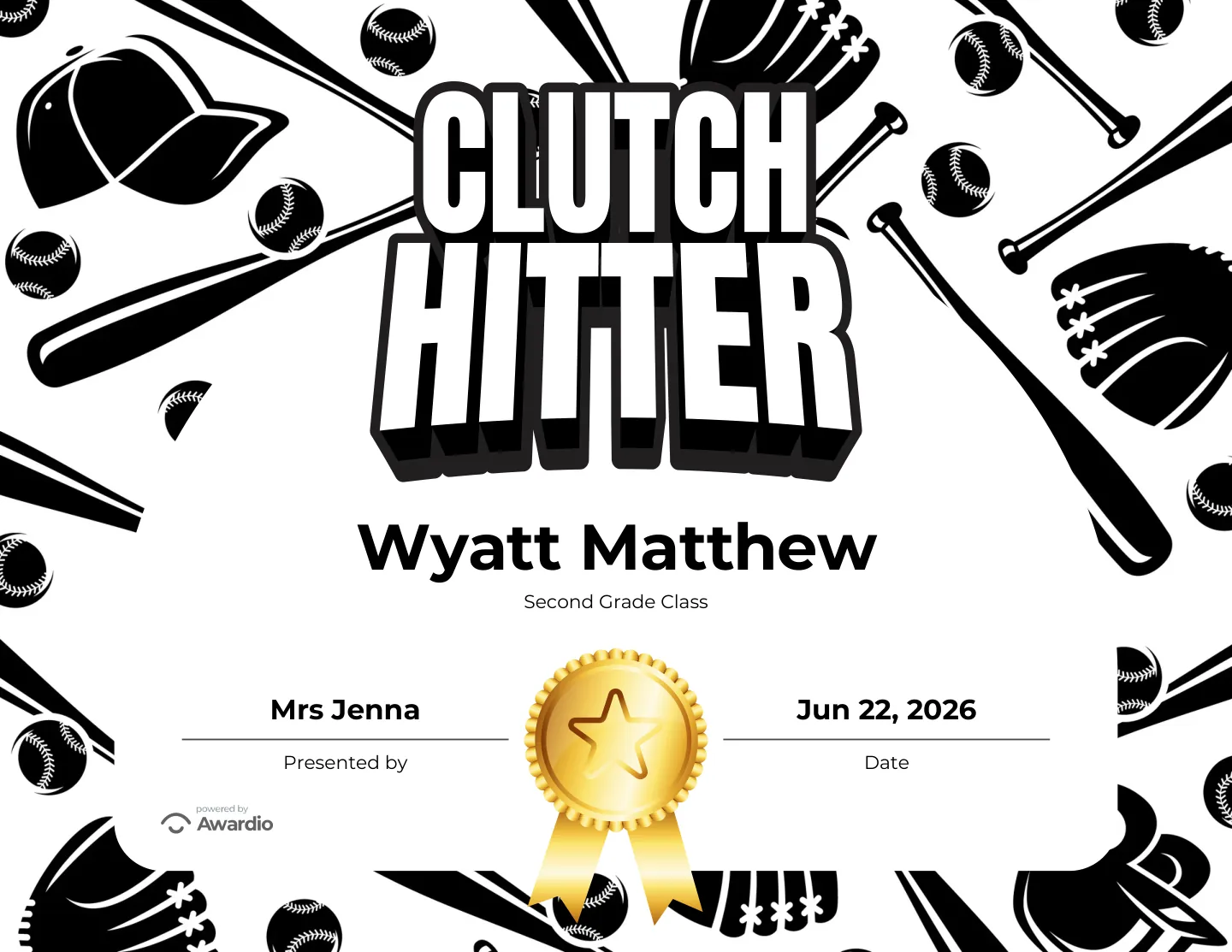 Sports award certificate template