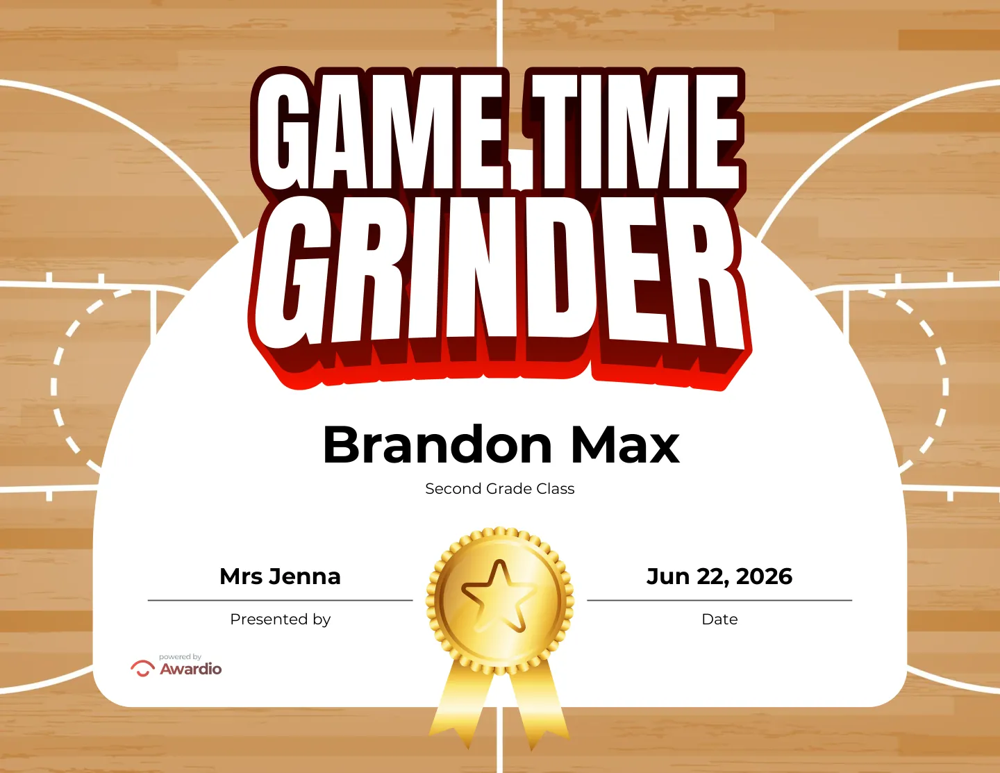 Free Basketball award certificate design