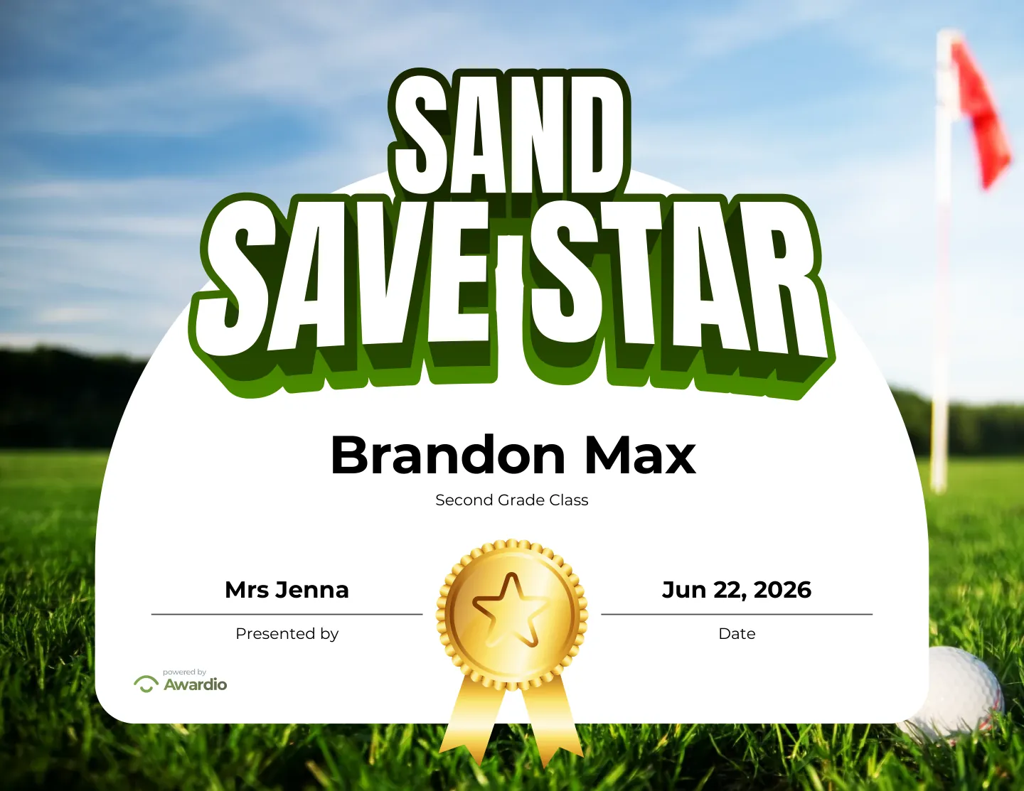 Free Golf award certificate design