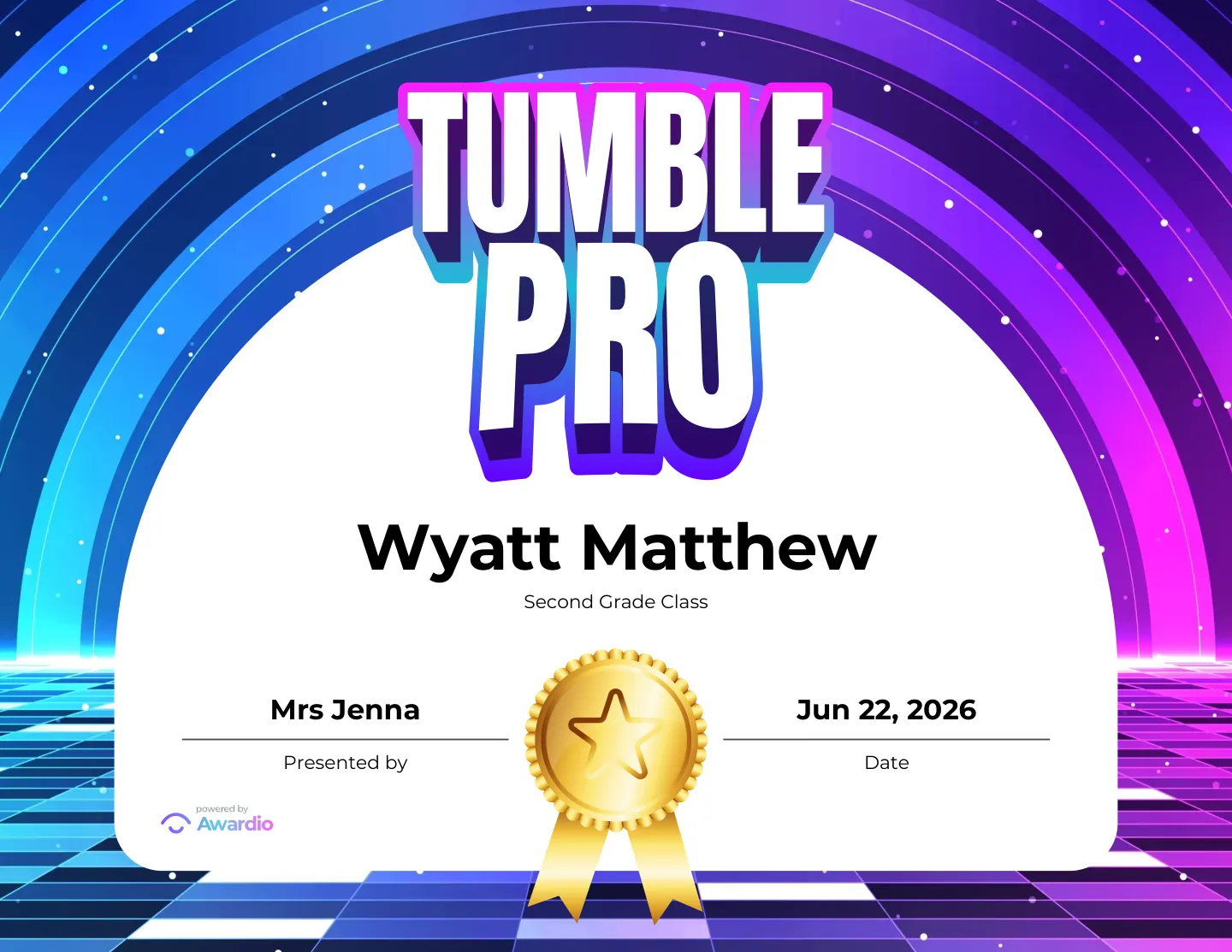 Sports recognition award template