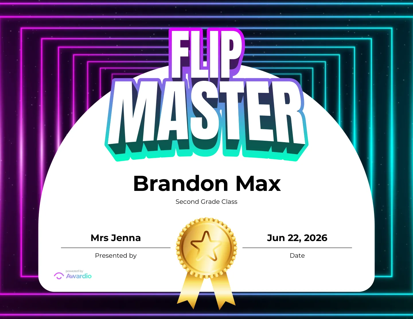 Free Gymnastics award certificate design