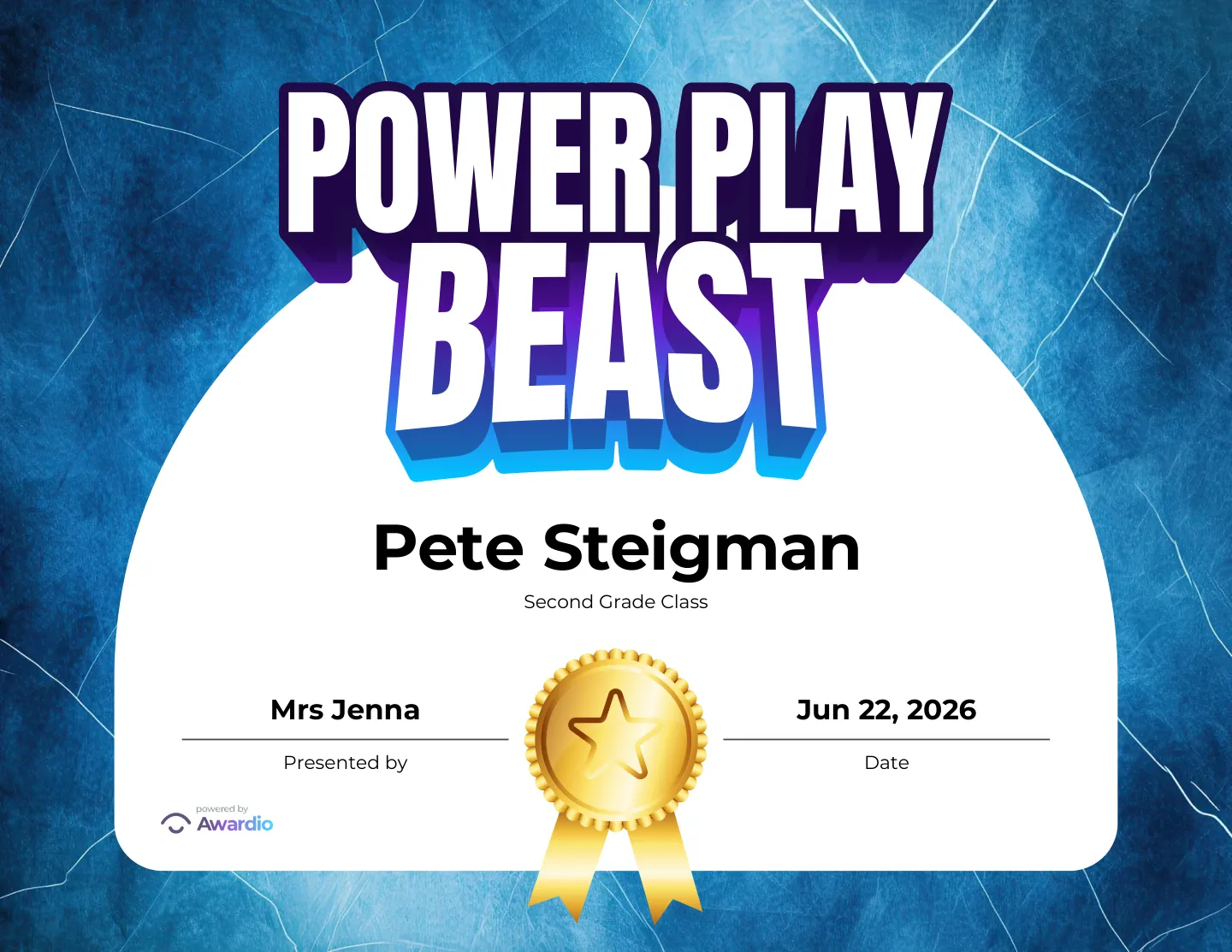 Hockey award template for teachers